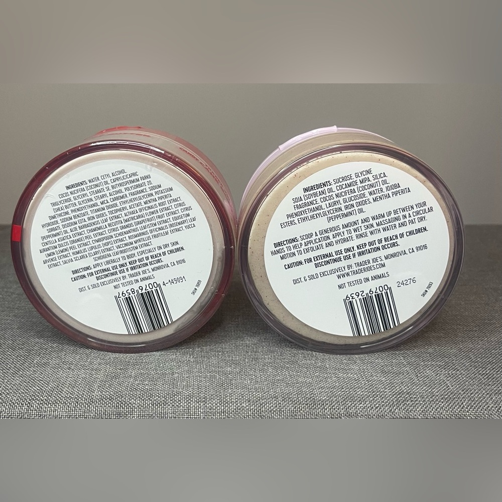 *Bundle* Trader Joe's Candy Cane Body Scrub & Candy Cane Shimmering Body Butter - Picture 2 of 2